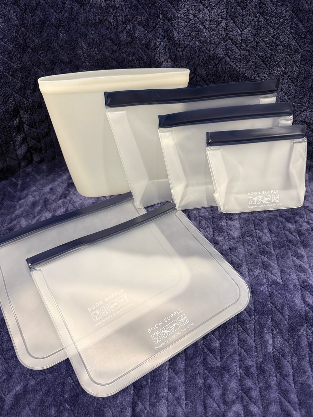 Reusable Silicone Food Storage Bags - 6 pack - Boon Supply & Small Hours